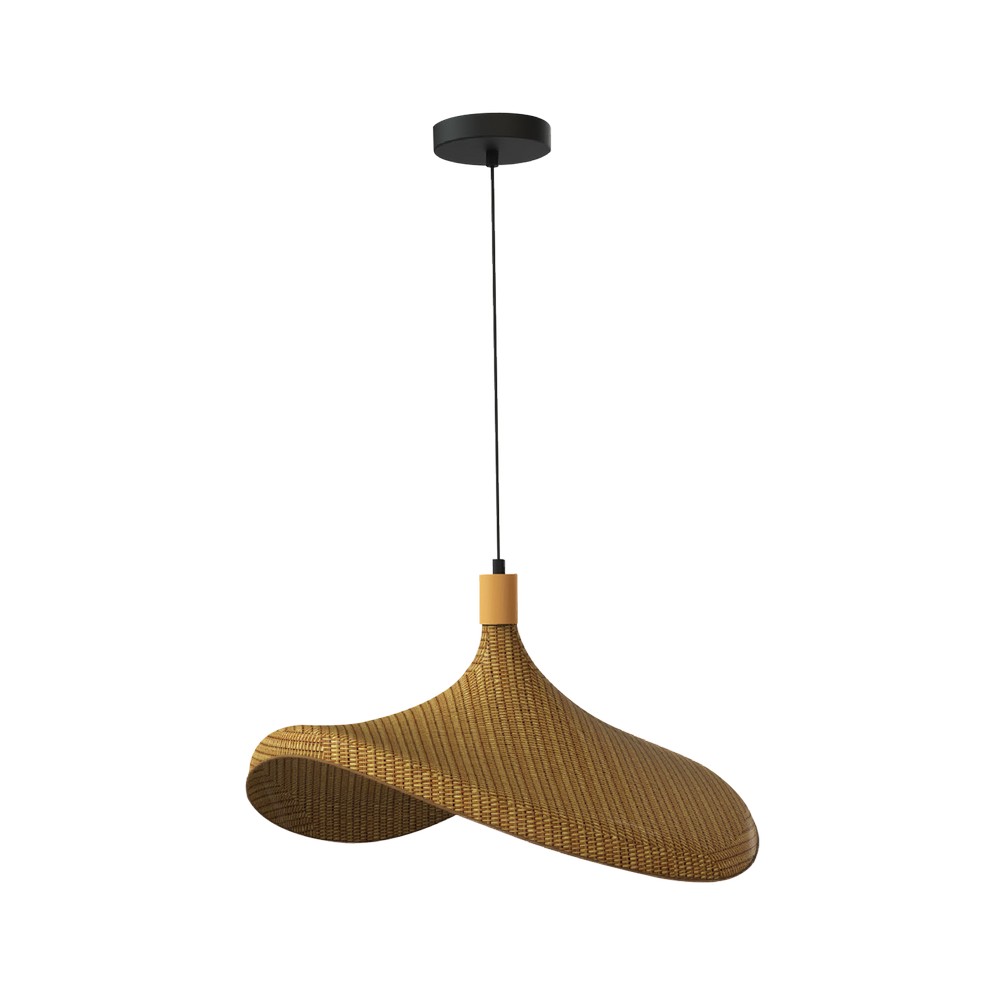 Lampara colgante tipo rattan de 1 luz e27