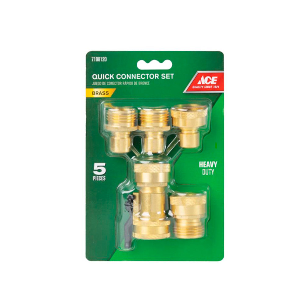 Set de acoples rapidos bronce 5 unds