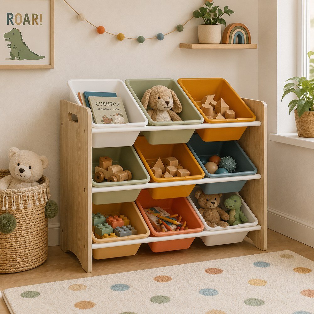 Organizador para juguetes de 60 x 29.5 x 66 cm multicolor
