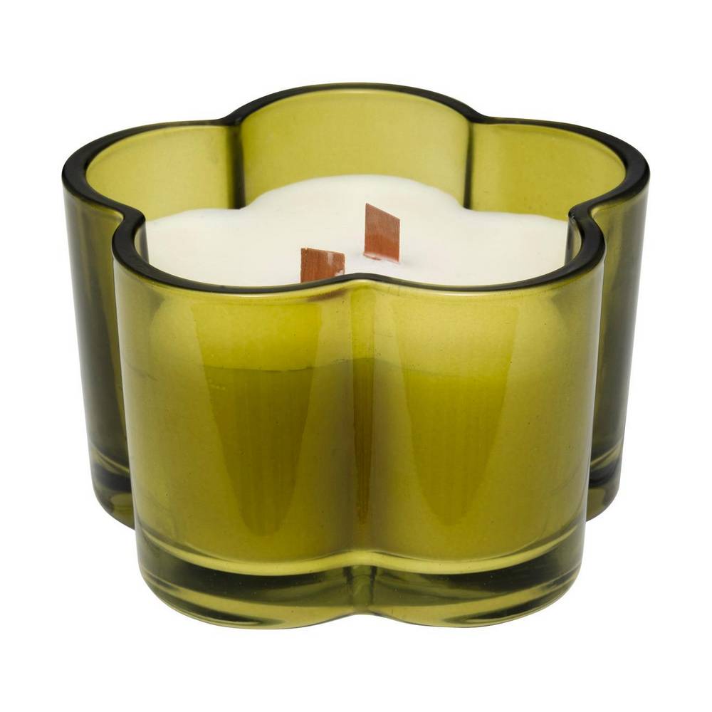 Candela decorativa en frasco de vidrio 200 g twisted lime surtido