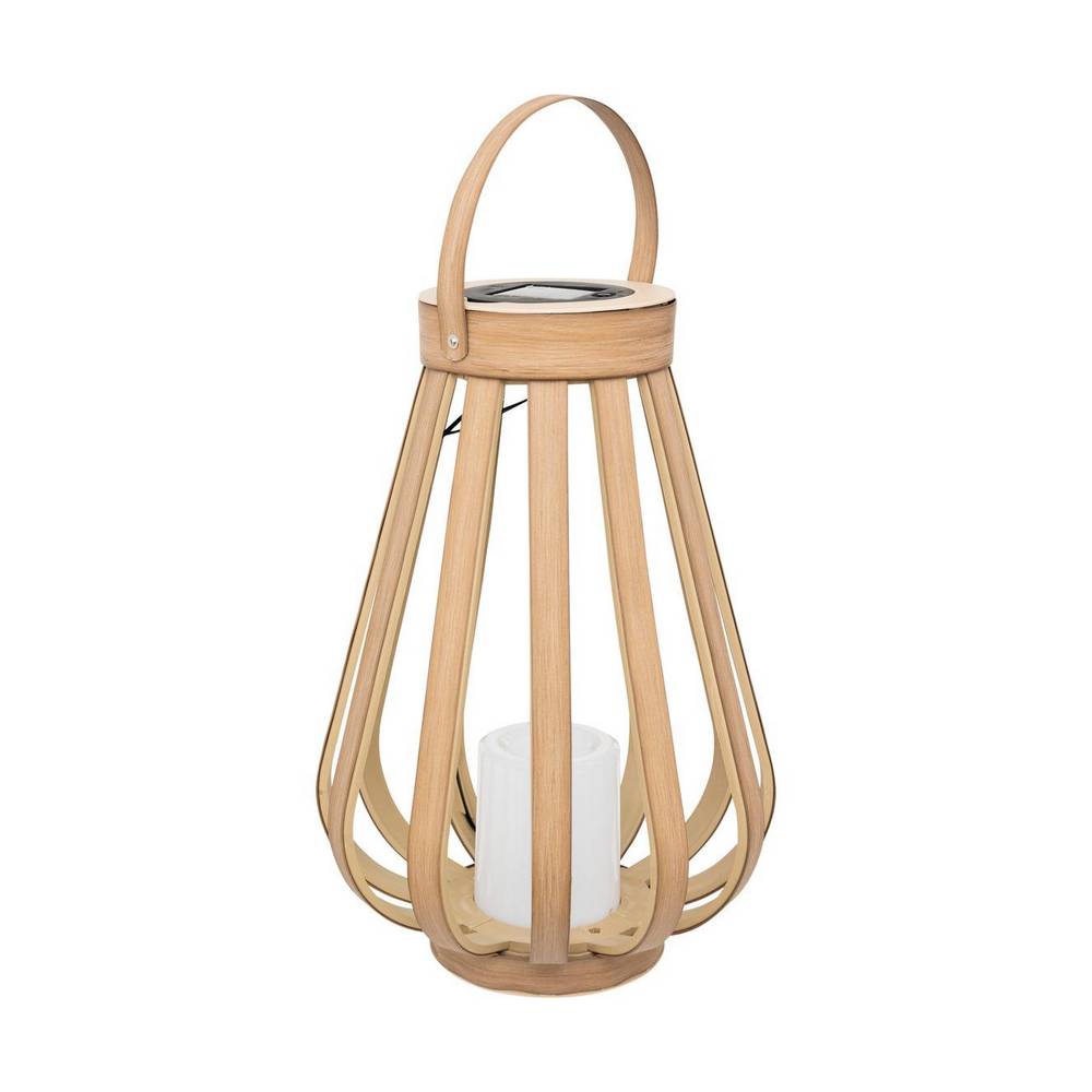 Linterna decorativa plastica 24x34.5 cm aria beige