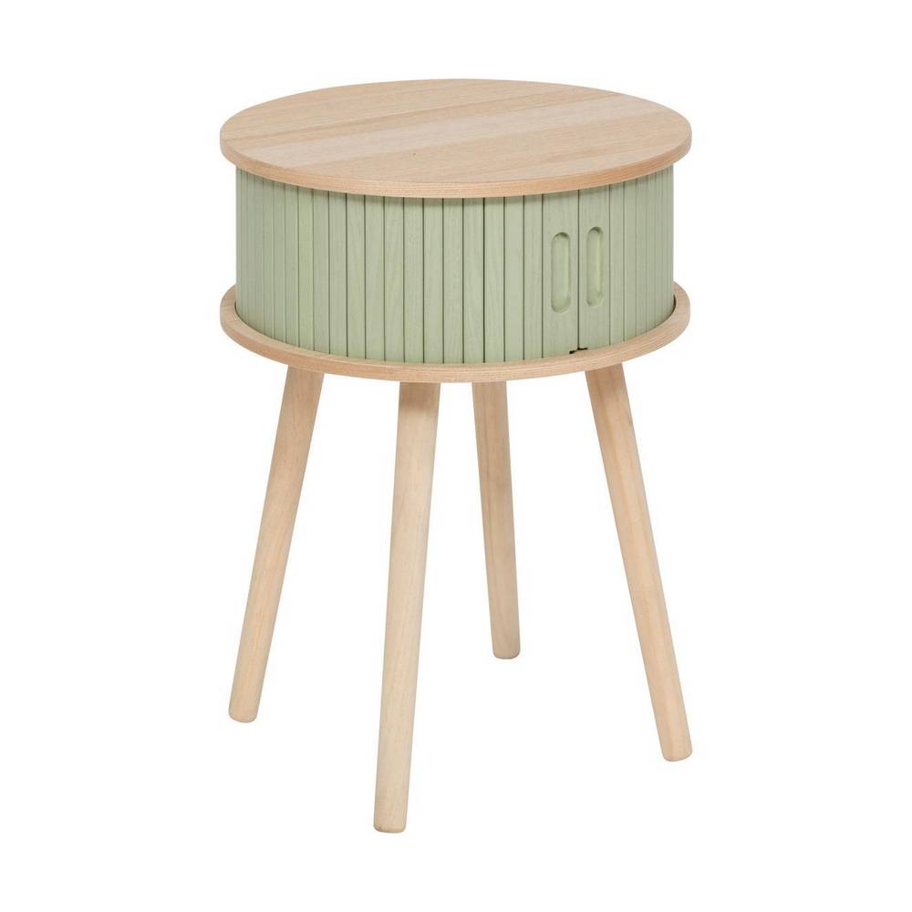 Mesa de noche de madera de 40 x 54 cm color verde
