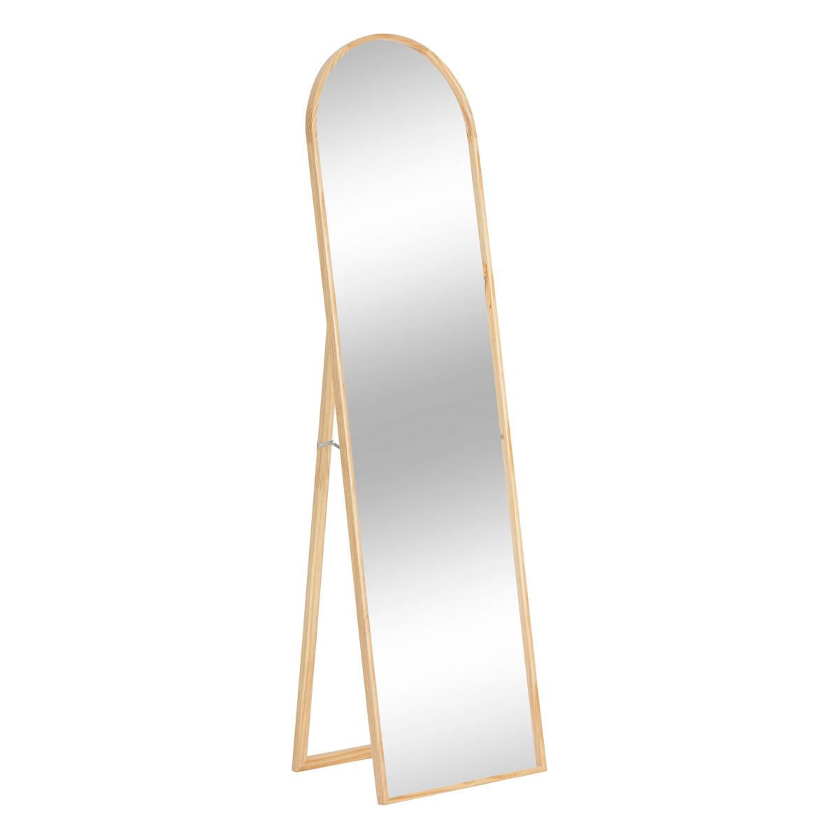 Espejo decorativo vidrio/madera 180x50 cm beige
