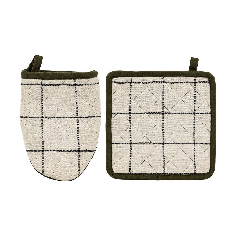 Guante con agarradero para cocina de algodon 20 cm negro