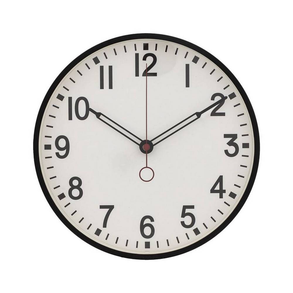 Reloj pared de plastico-vidrio 29.2 cm atmosphera surtido