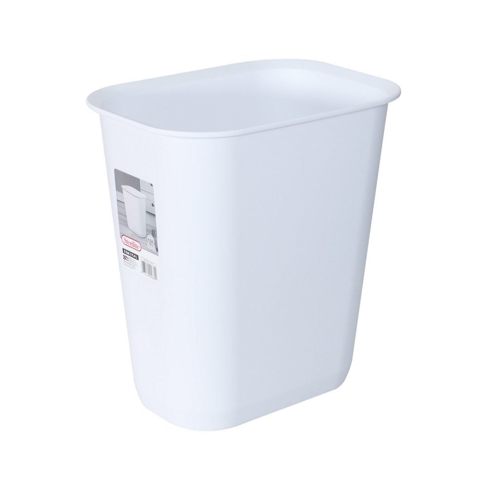 Basurero de plastico rectangular 31.4x29.5 cm blanco