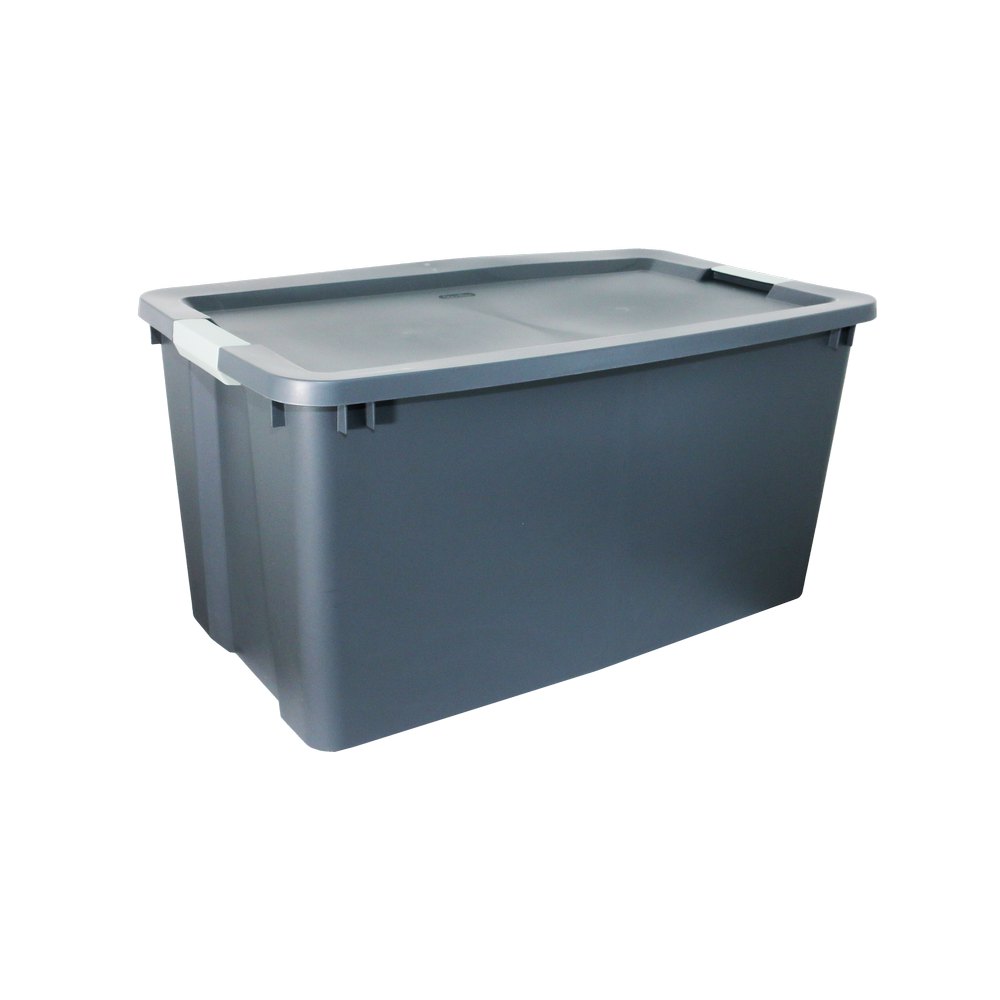 Caja organizadora plastica con ruedas 175 l gris oscuro