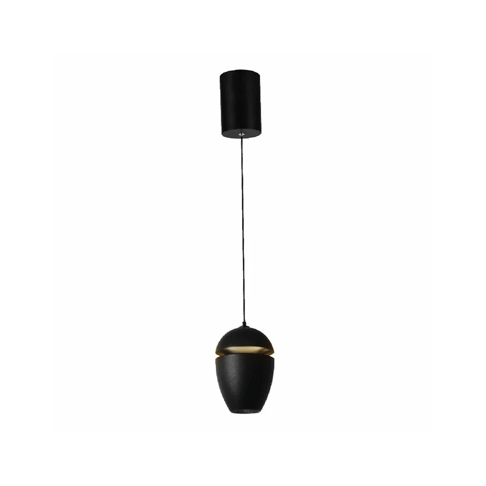 Lampara colgante led negra
