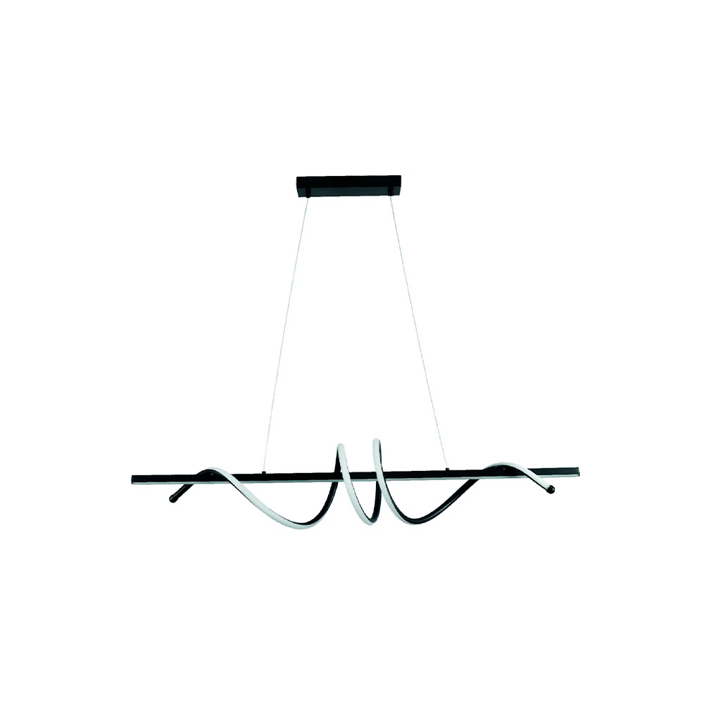 Lampara colgante led negra