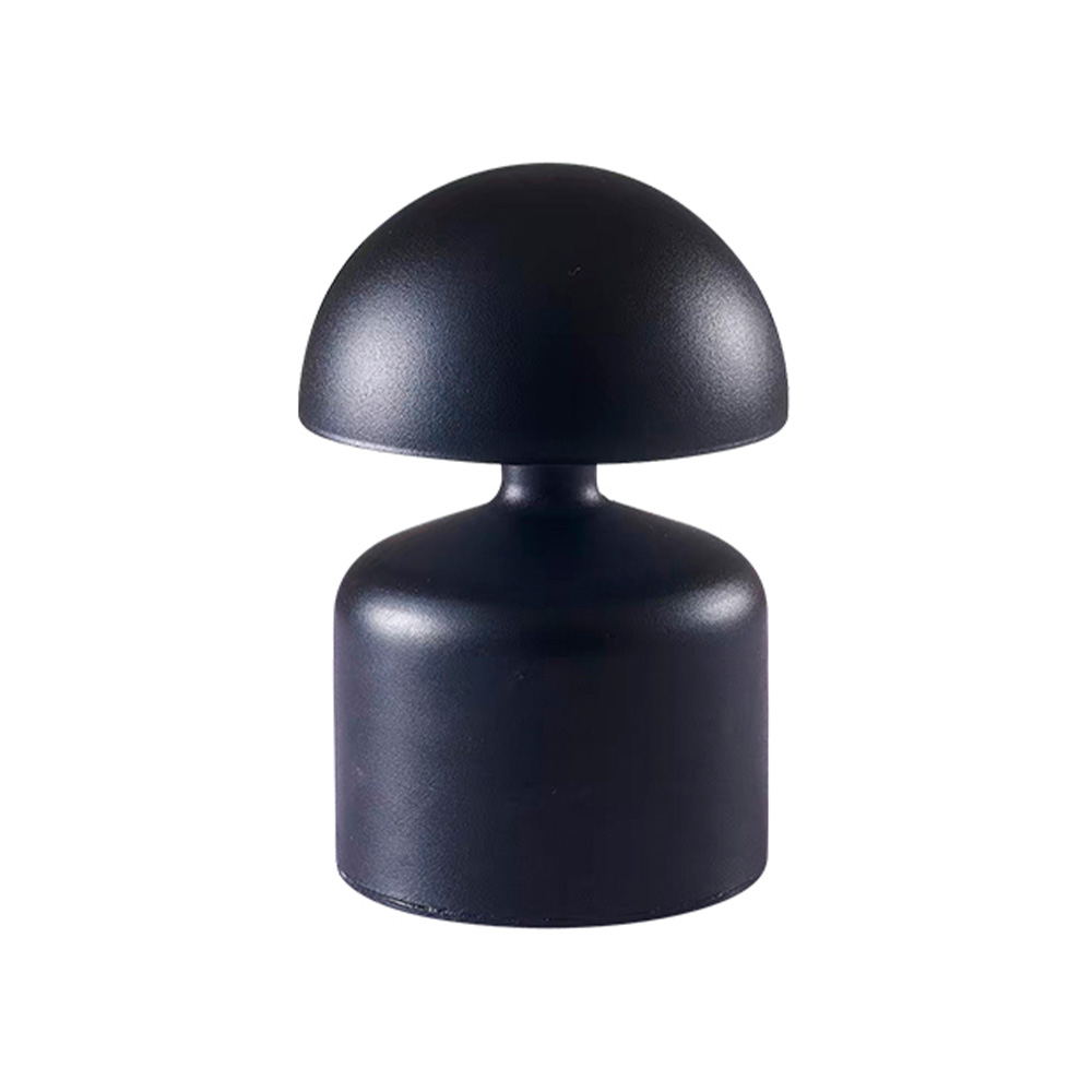 Lampara de mesa recargable led touch negra 9x15cm