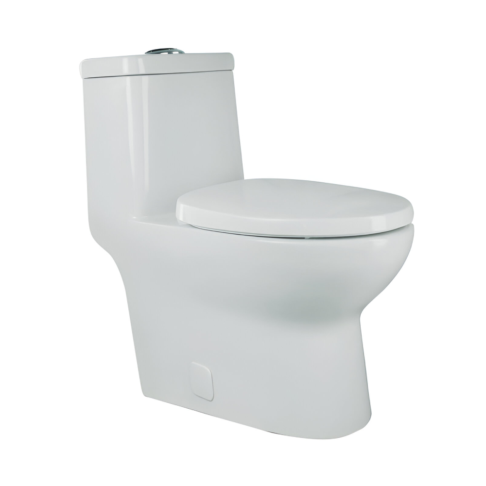 Inodoro elongado blanco 1 pieza