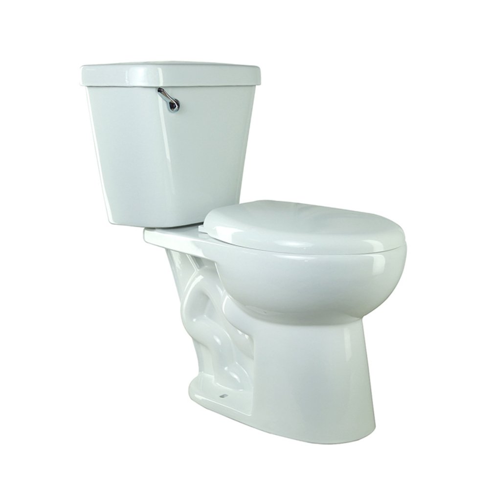 Inodoro redondo blanco 2 piezas