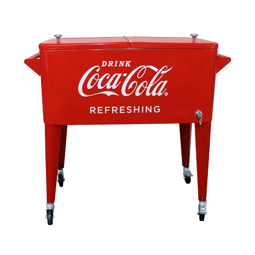 Hielera de rodamiento retro 80qt roja