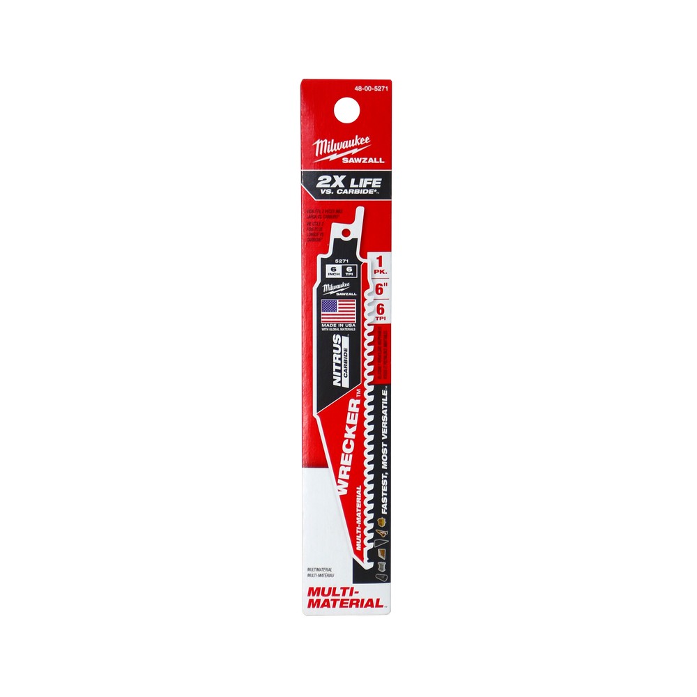 Segueta para sierra sable 6 pulg (15.24 cm) multimaterial nitrus