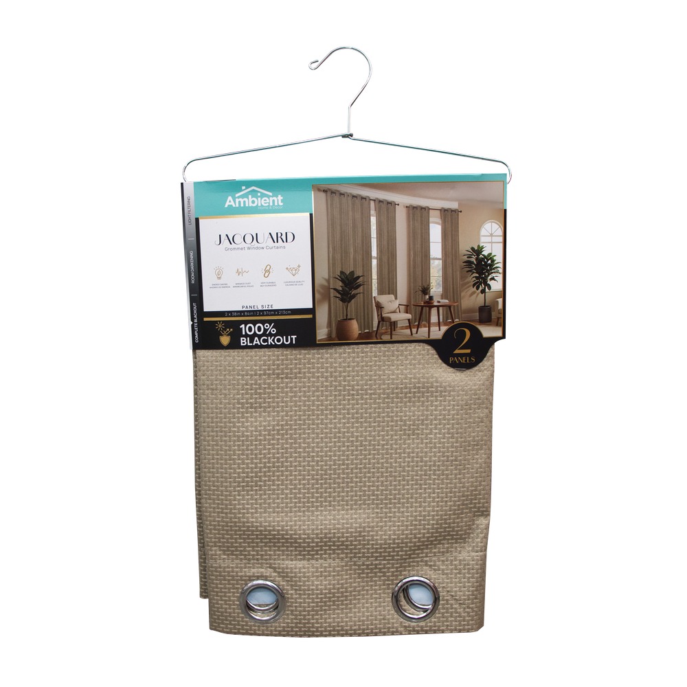 Cortina para ventana 96x213.3 cm cobblestone zenia 2 piezas