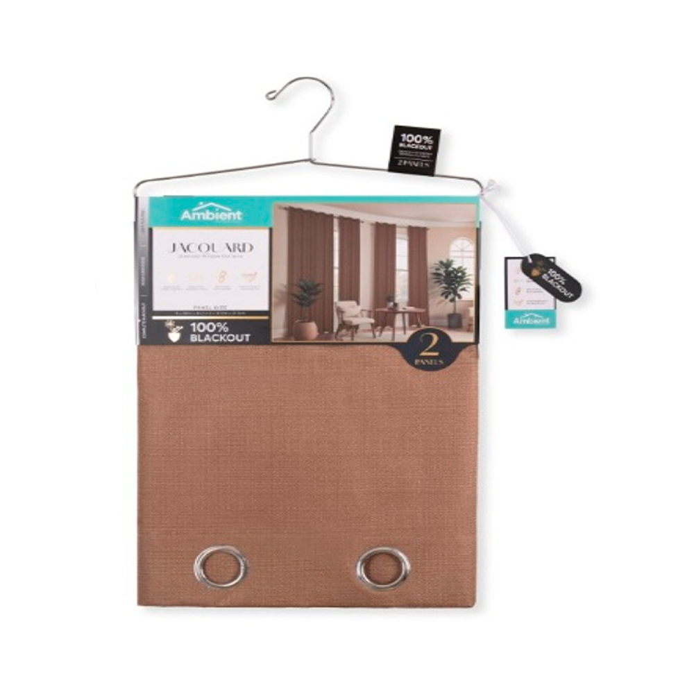 Cortina para ventana 96x213.3 cm cafe oscuro rutherford 2 piezas