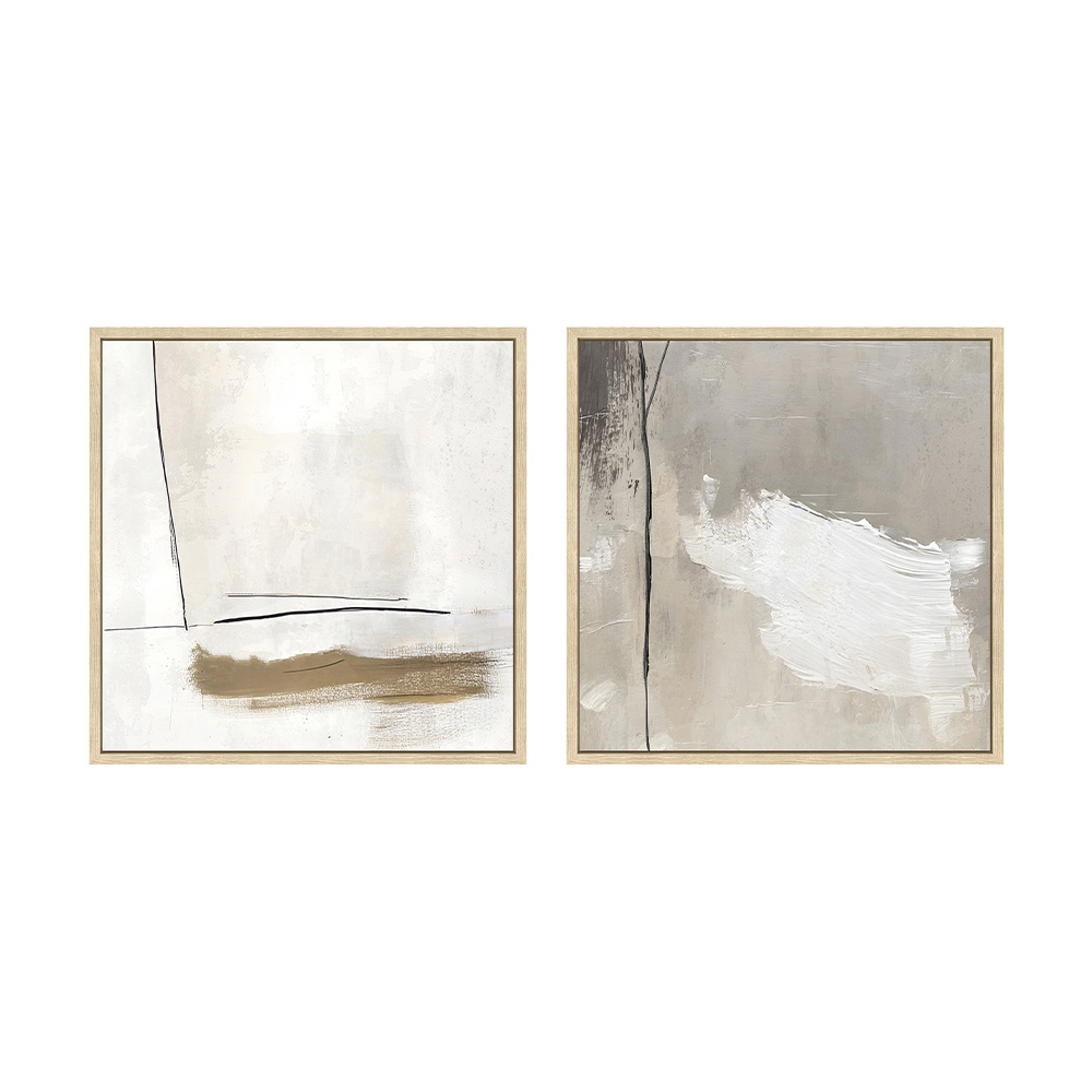 Cuadro decorativo de madera 40x40 cm 2 piezas