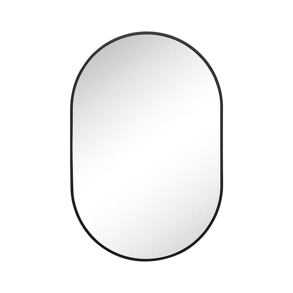 Espejo decorativo de aluminio 60 x 90 cm negro