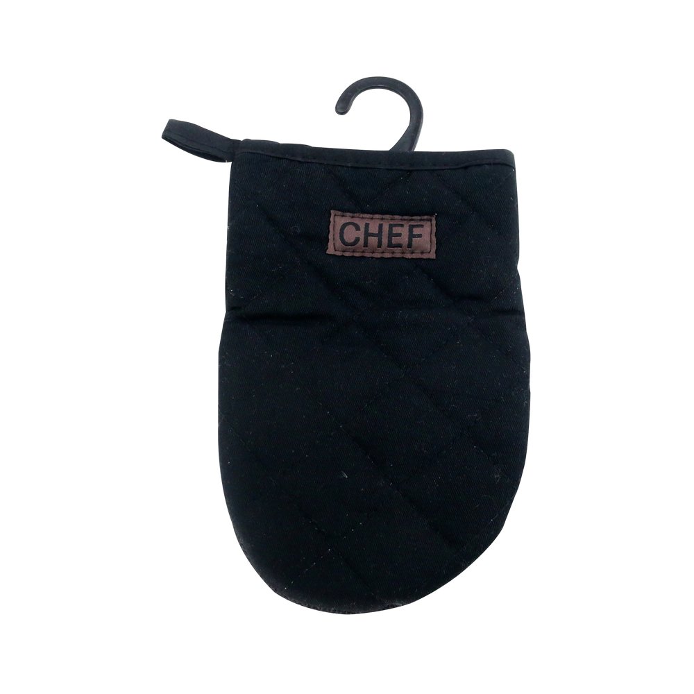 Guante para cocina de algodon 14x20 cm negro