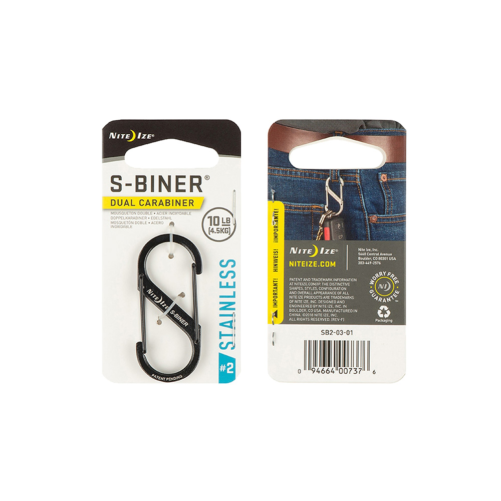 Gancho con seguro acero inox 4.5 kg s-biner
