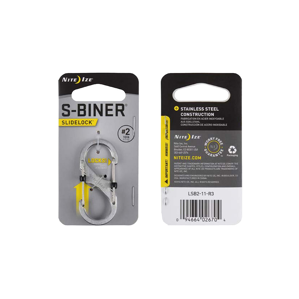 Gancho con seguro acero inox 4.5 kg s-biner