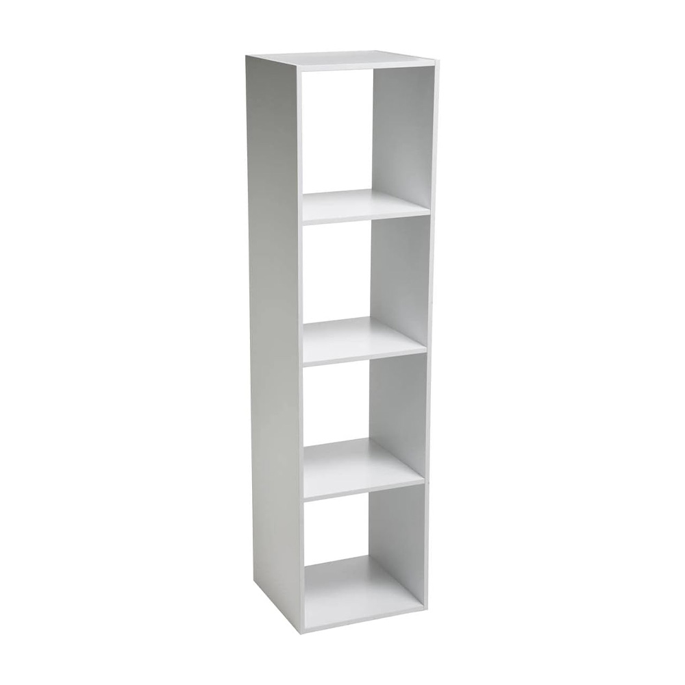 Estantería alto 4 divisiones blanca 34.5 x.32x134cm