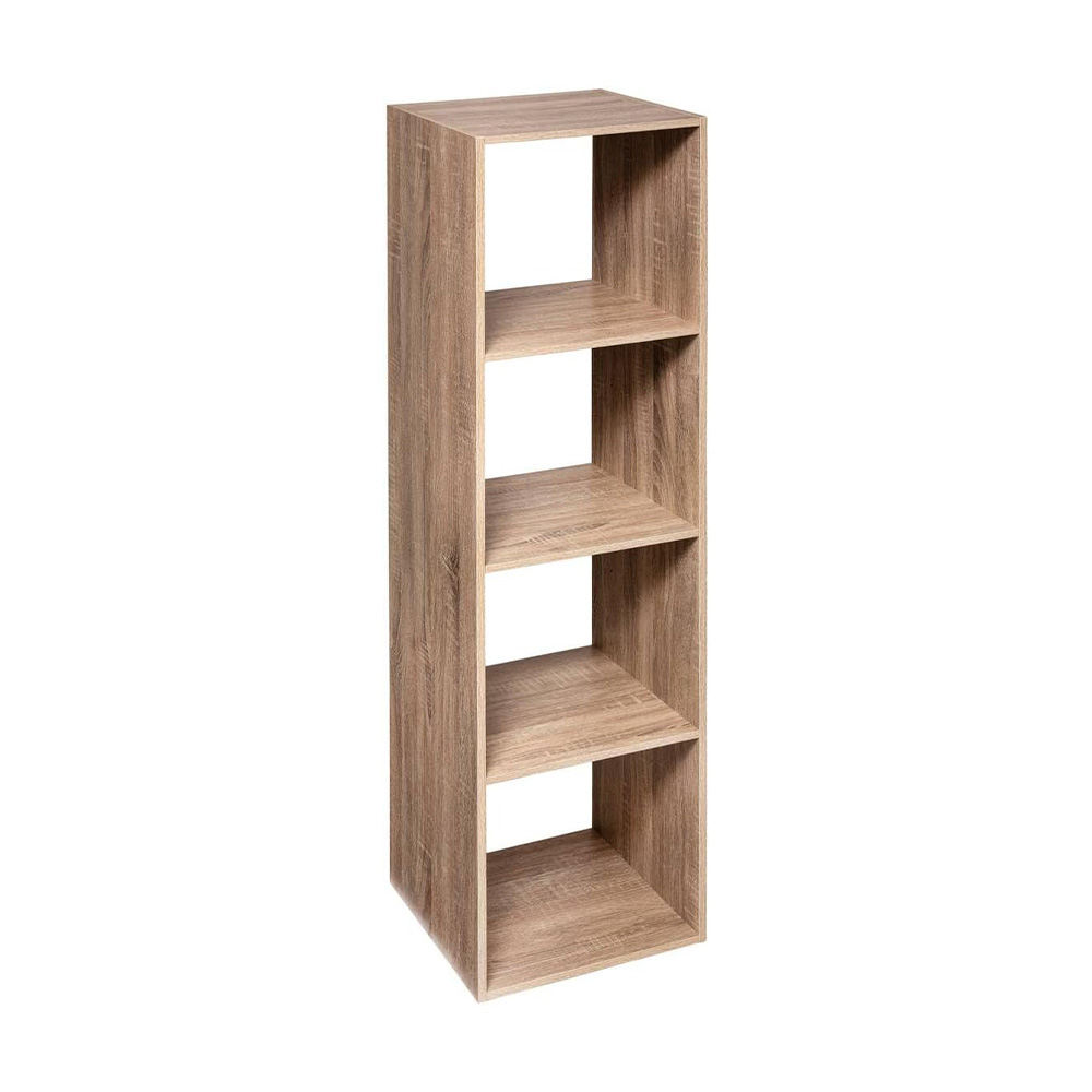 Mueble organizador de 34.5 x 134 cm color beige con 4 espacios