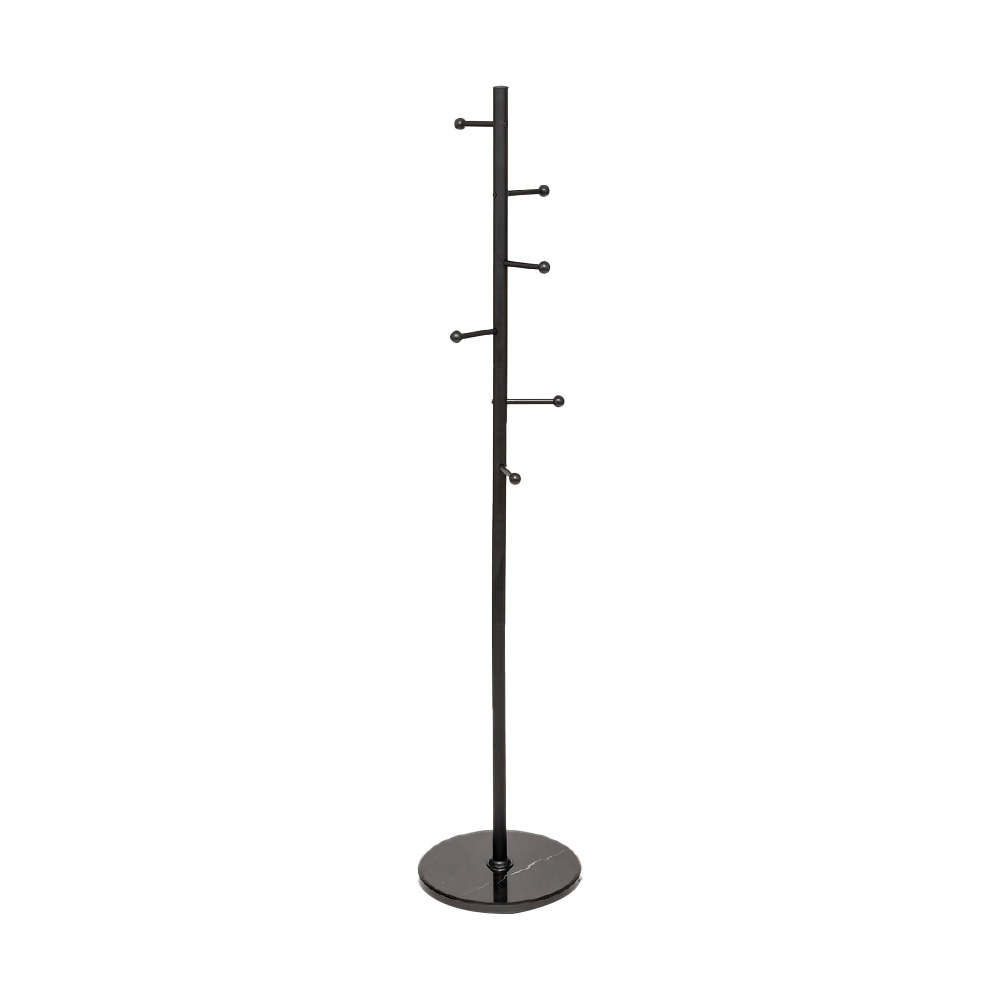 Perchero de acero para piso 173 cm negro