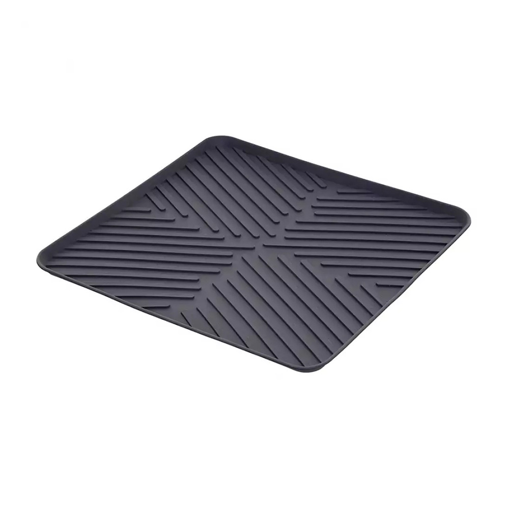 Alfombra para fregadero de silicon 30x30 cm negro