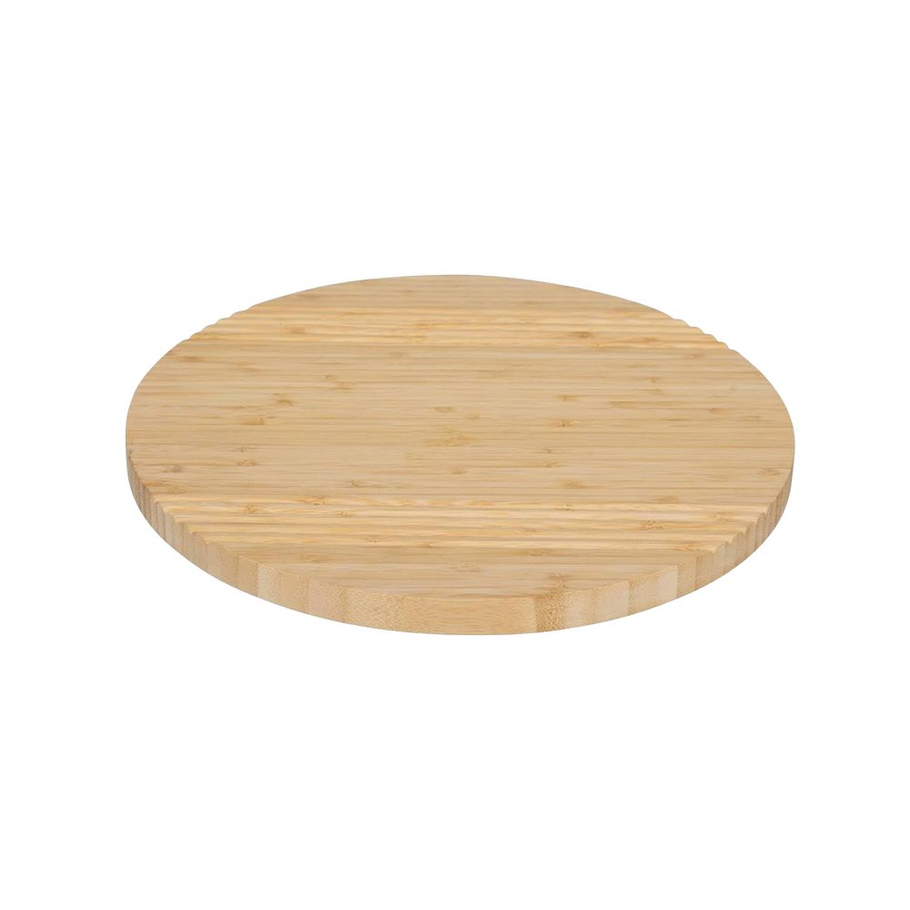 Base para servir giratoria de bambu 35 cm beige