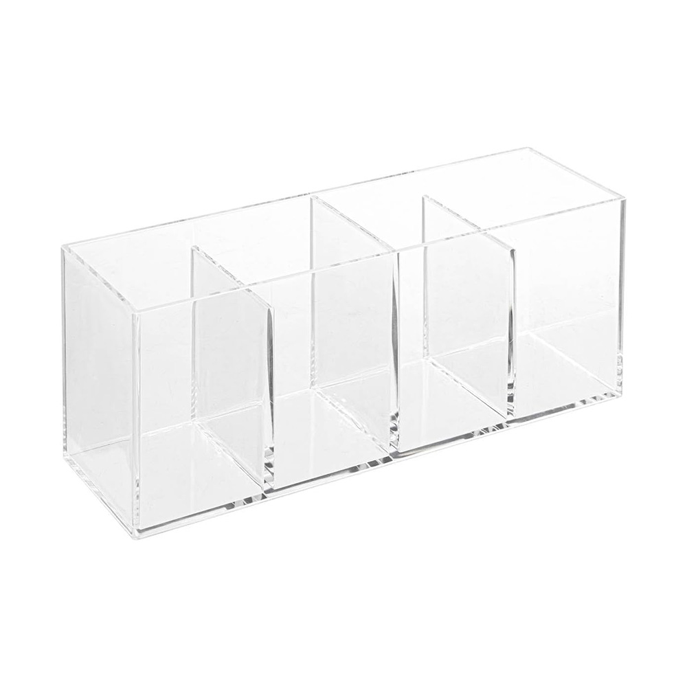 Organizador acrílico con 4 compartimentos