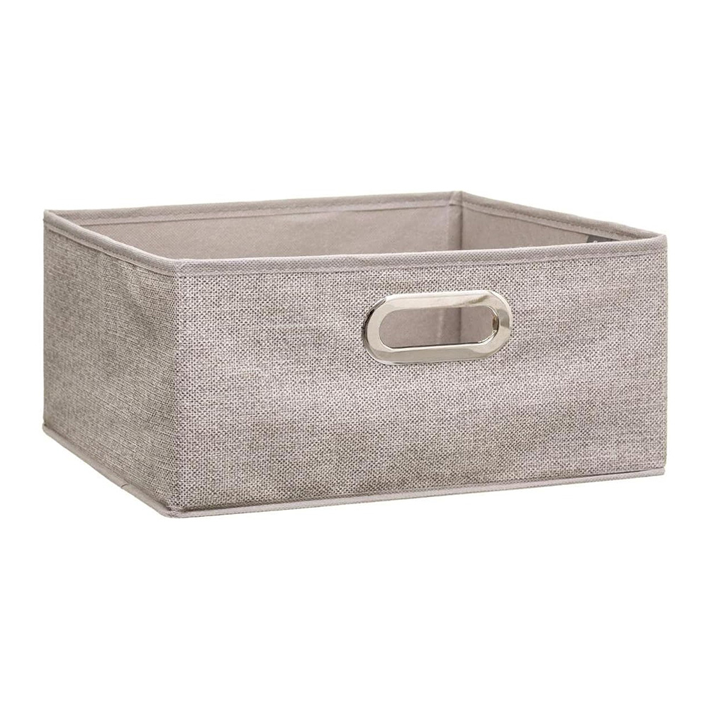 Caja organizadora de tela 31 x 15 cm beige