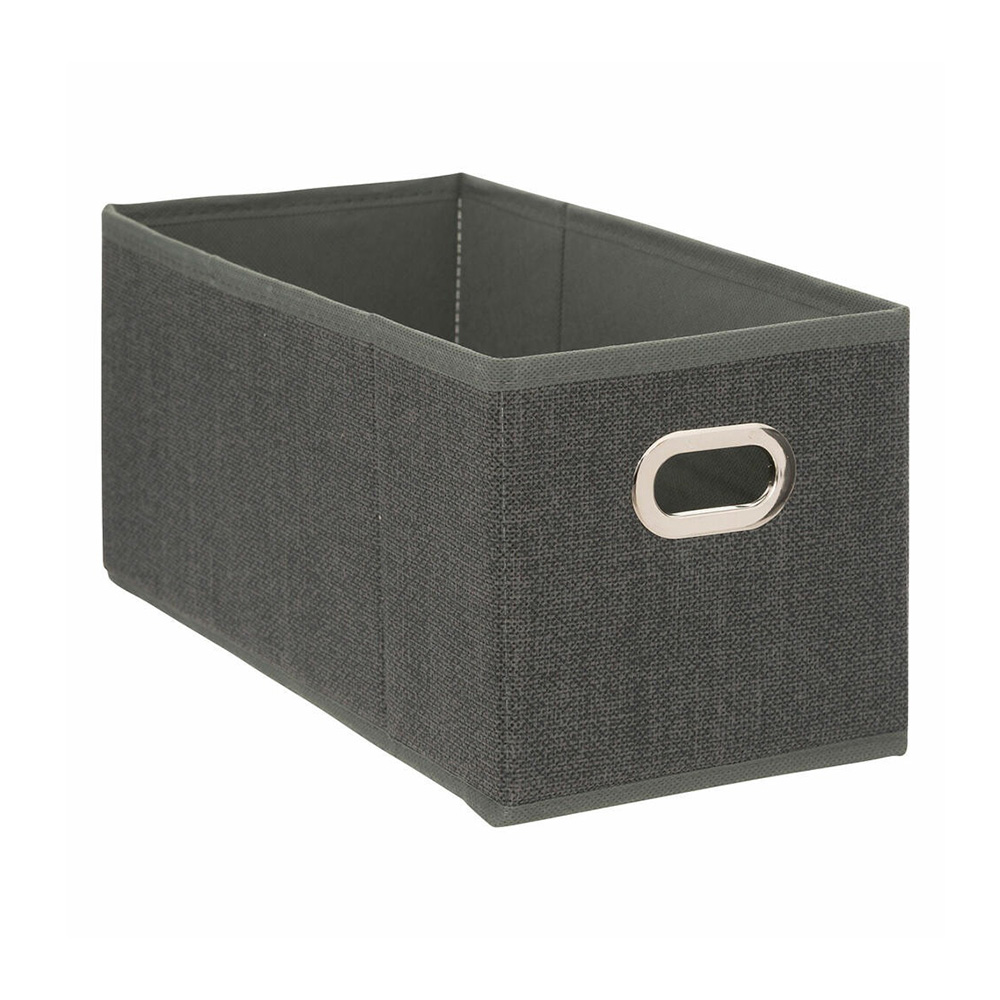 Caja organizadora de tela 15 x 31 cm gris