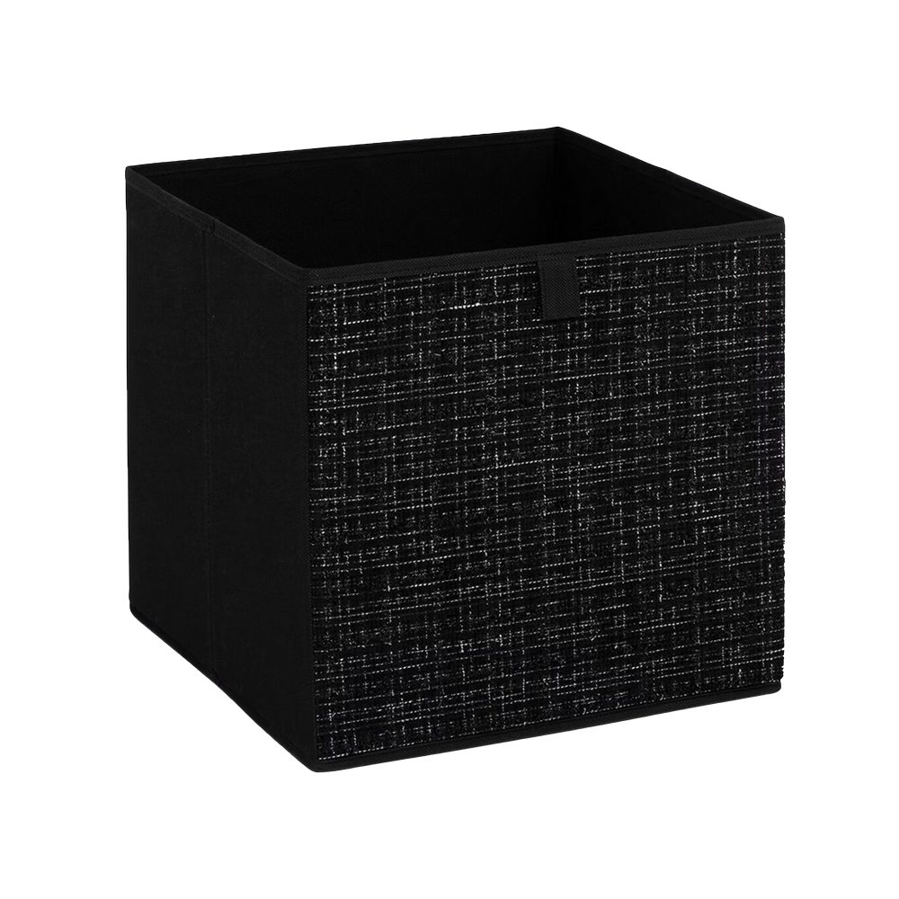 Caja organizadora de tela 31 x 31 cm color negro