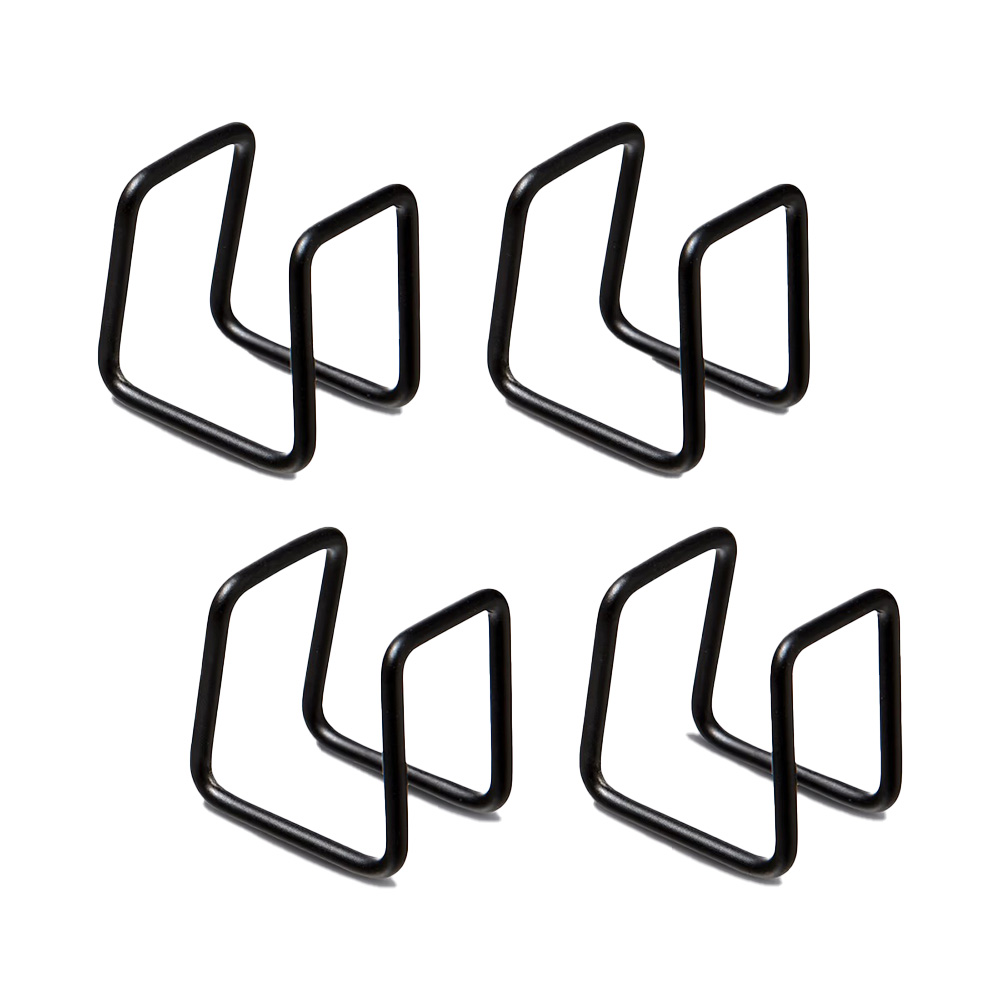 Ganchos para estantes 2.9x3.2 cm metalicos negro 4 piezas