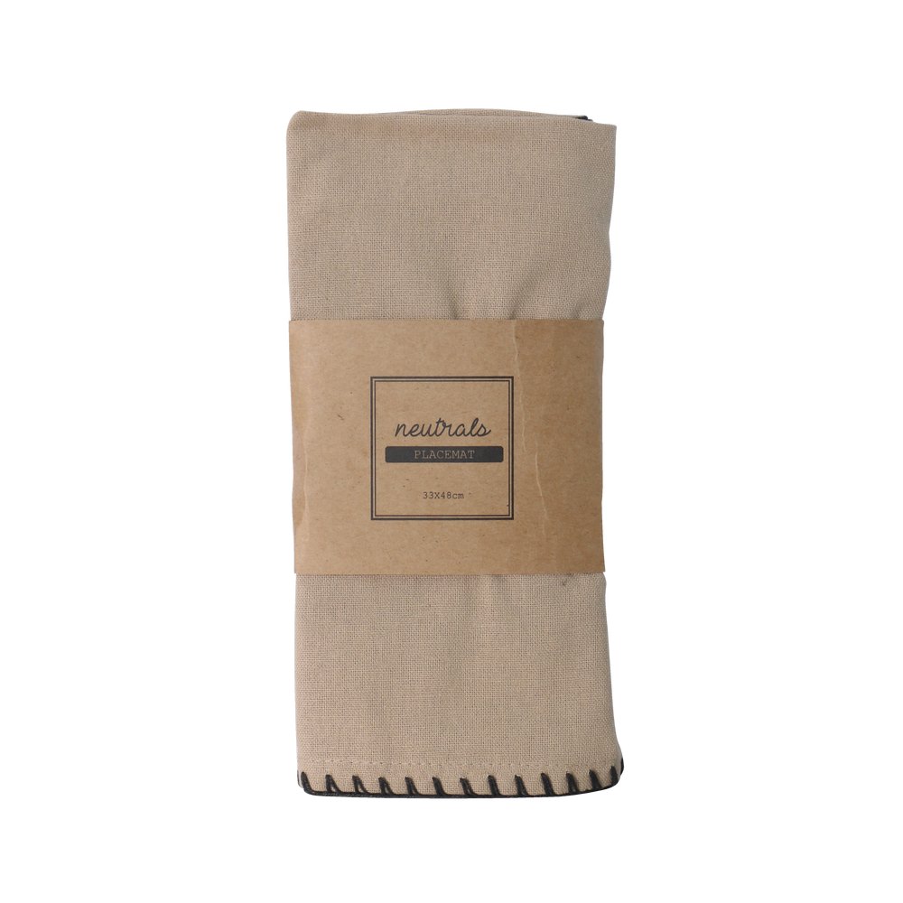 Individual de tela 48x33 cm beige