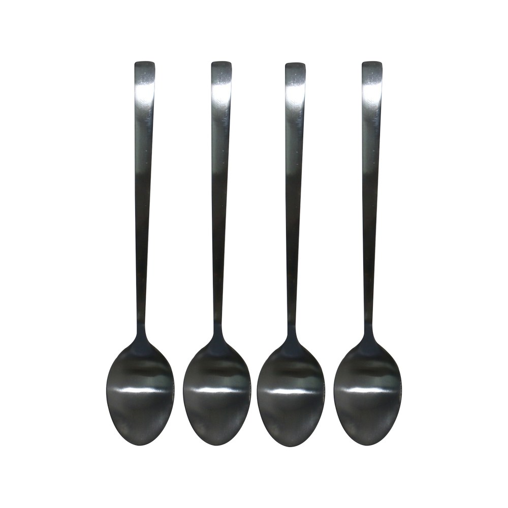 Cuchara de acero inoxidable negra 4 piezas