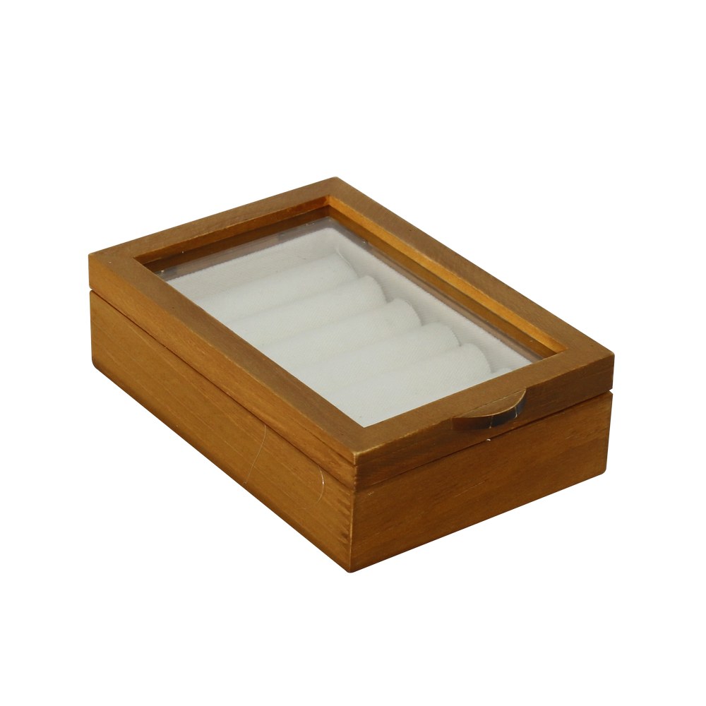 Joyero decorativo de madera 12x17 cm cafe