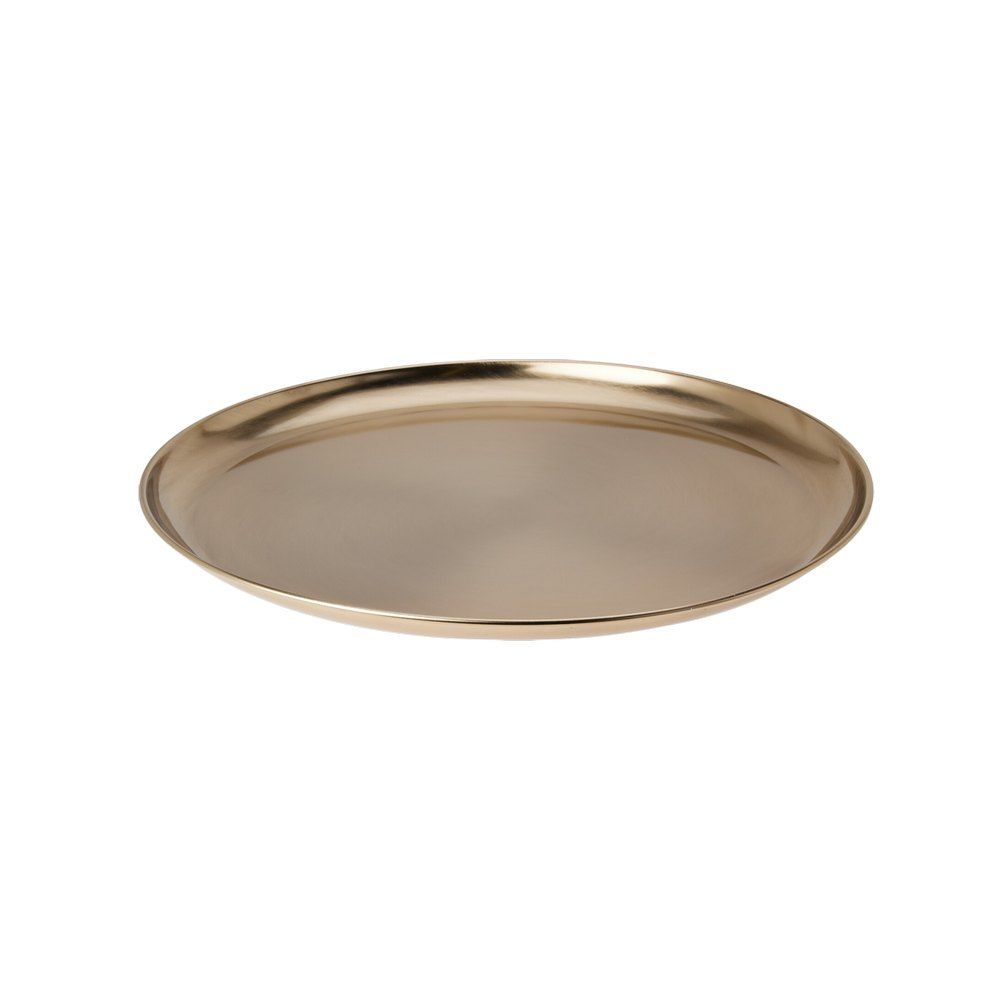 Plato para servir navideño 39 cm dorado