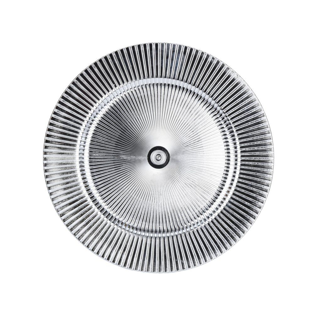 Porta plato navideño 33 cm plateado surtido