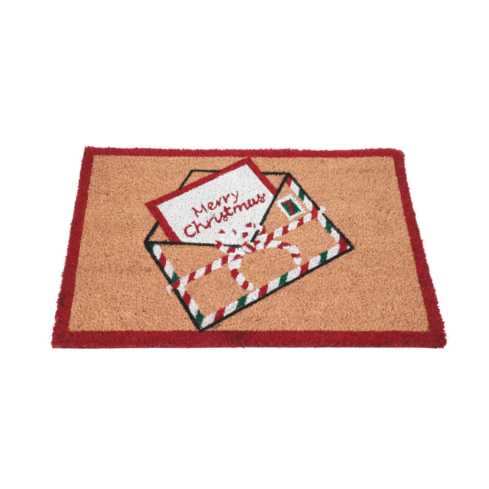 Alfombra para entrada de coco 40 cm diseños navideños surtido