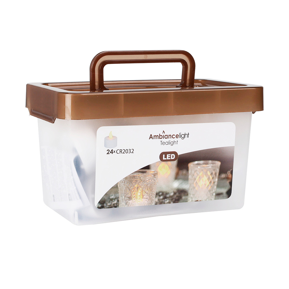 Candela decorativa led blanca 24 piezas