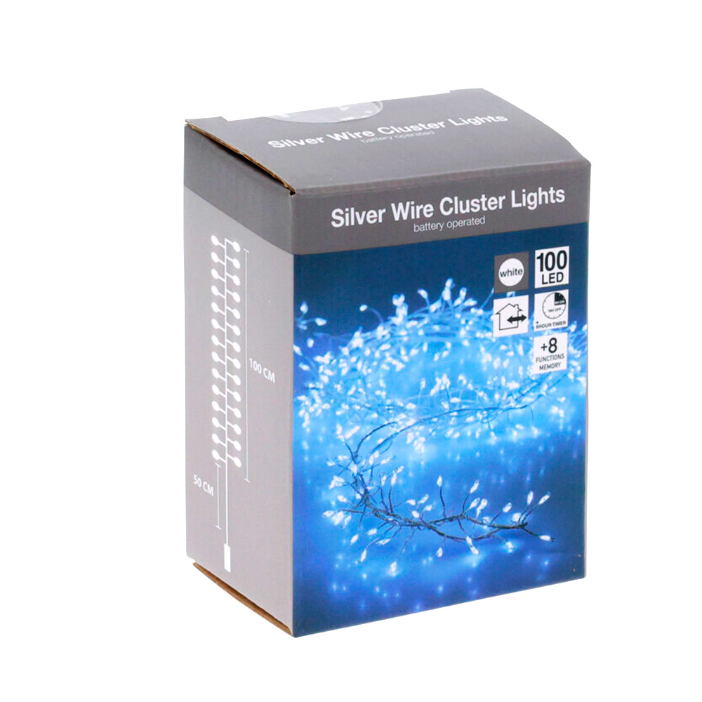 Luces navideñas led silverwire 100 blancas