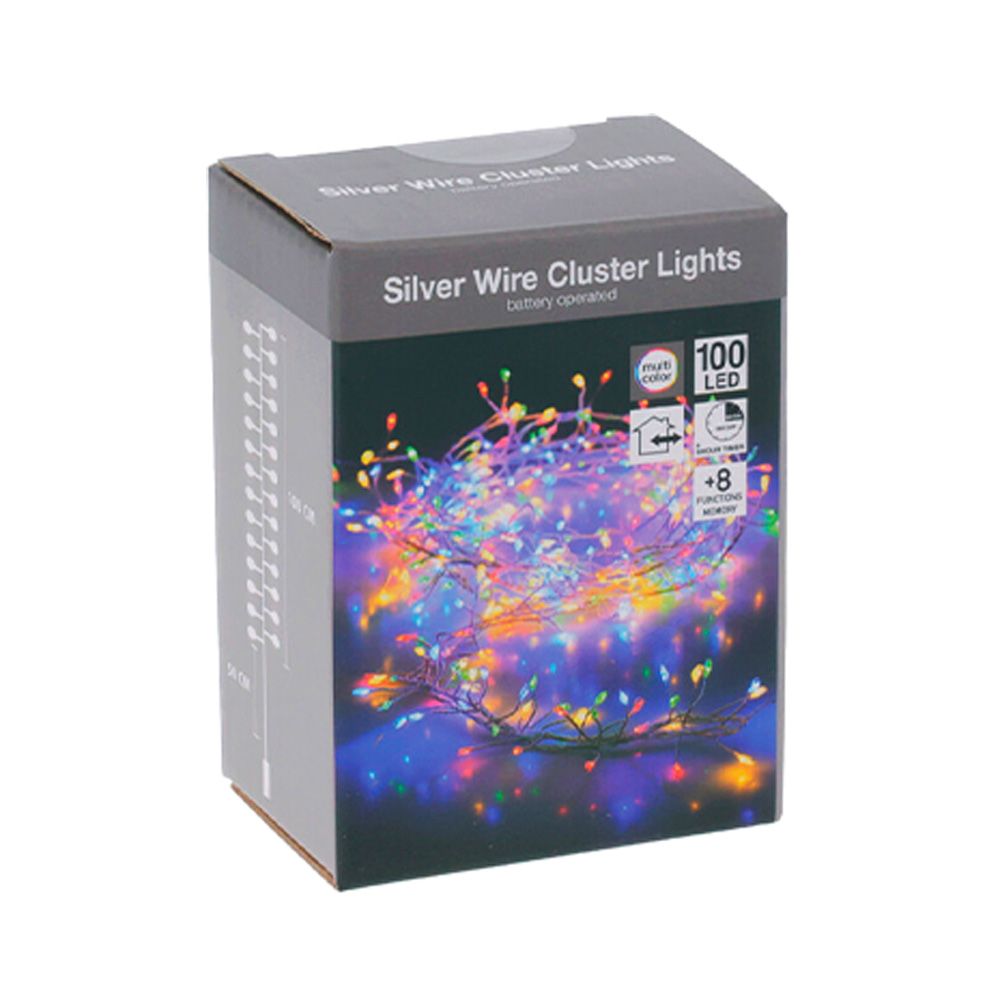 Luces navideñas led silverwire 100 multicolor