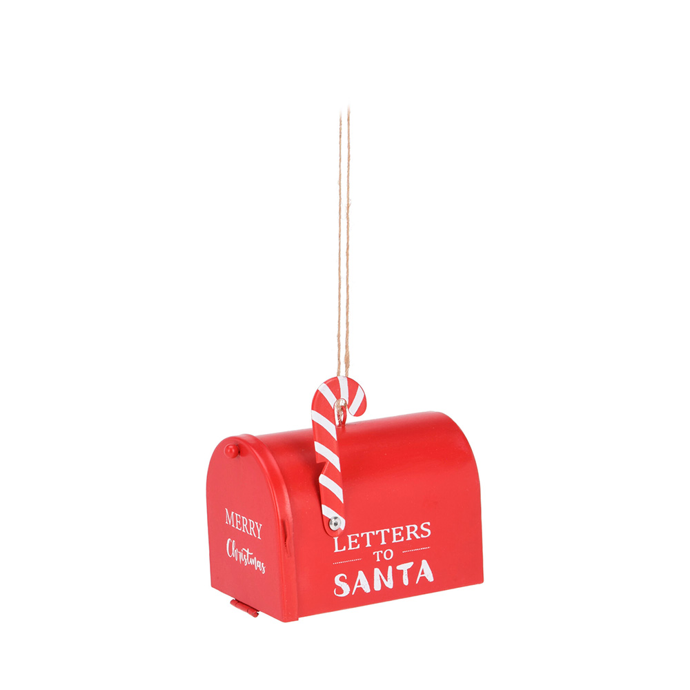 Adorno navideño para pared buzon de santa 8x7 cm surtido