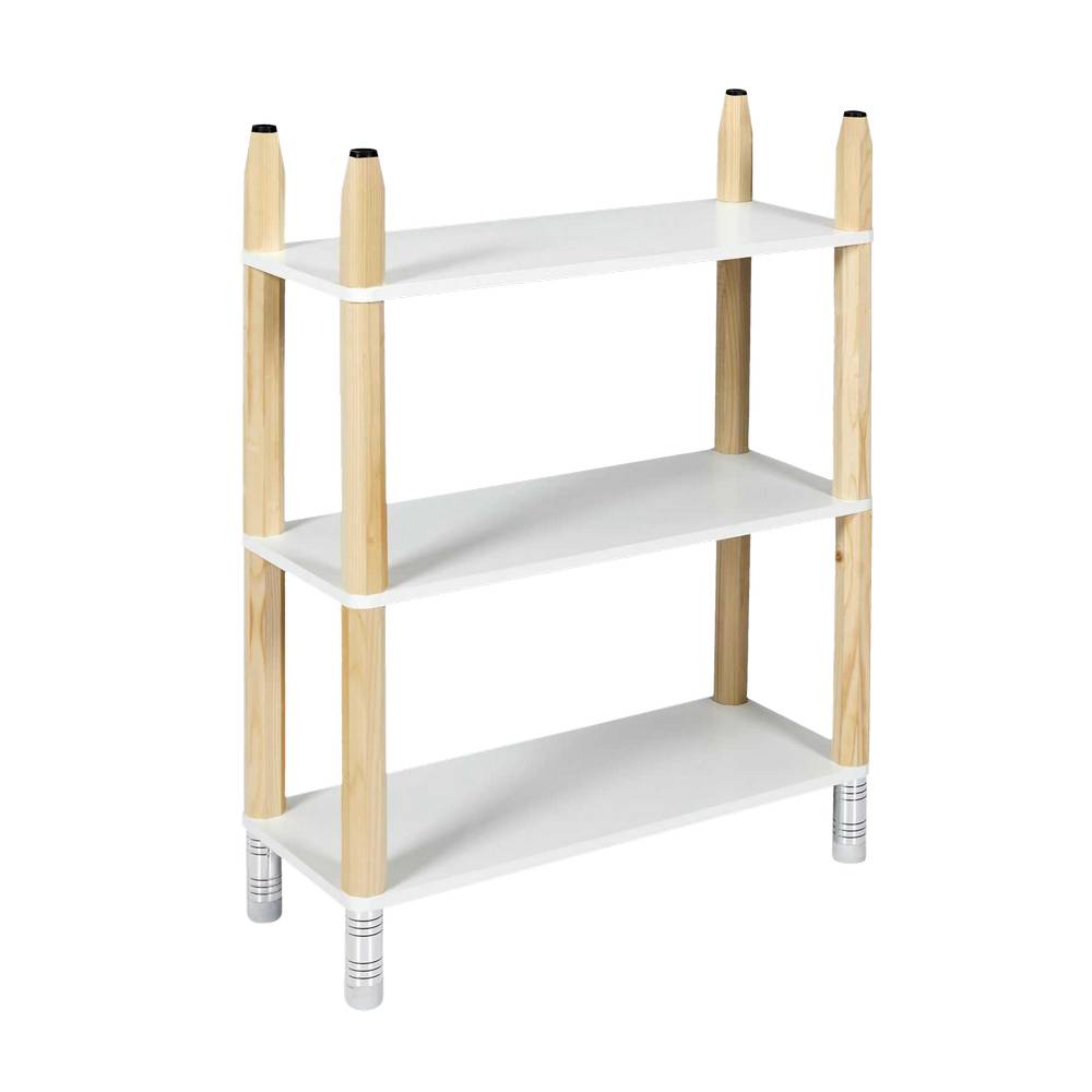 Estante infantil con patas de lápiz 77 x 60 cm de madera color blanco