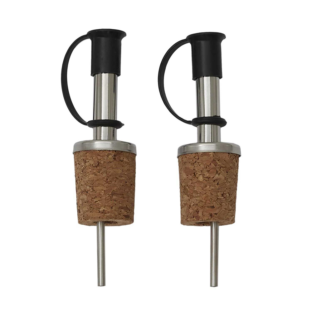 Tapon vertedor para botellas de corcho-acero 2 piezas