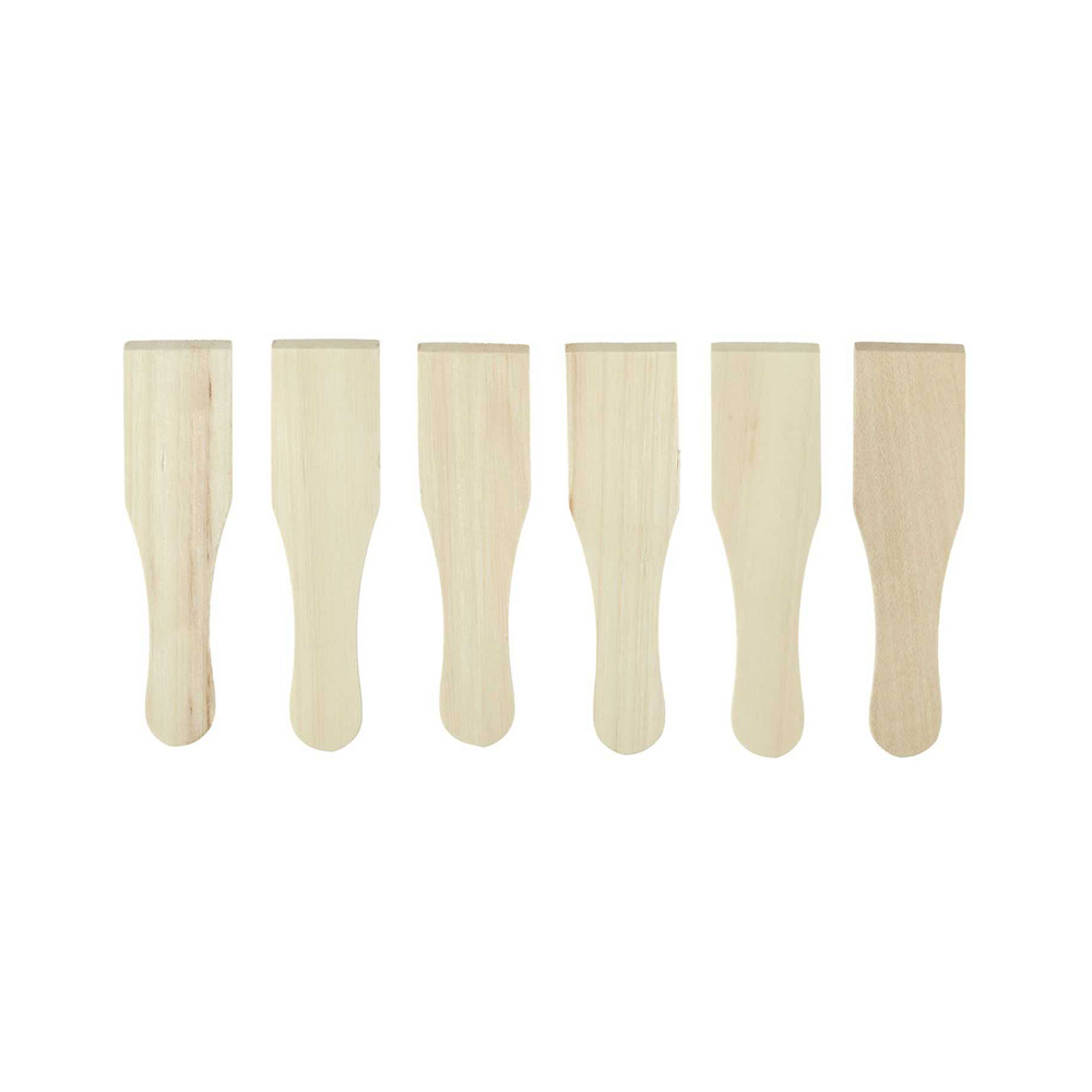 Espatula de madera mini 14x4 cm 6 piezas