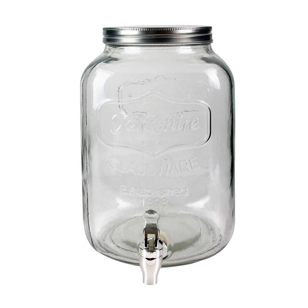 Dispensador para bebidas de vidrio 8 l transparente