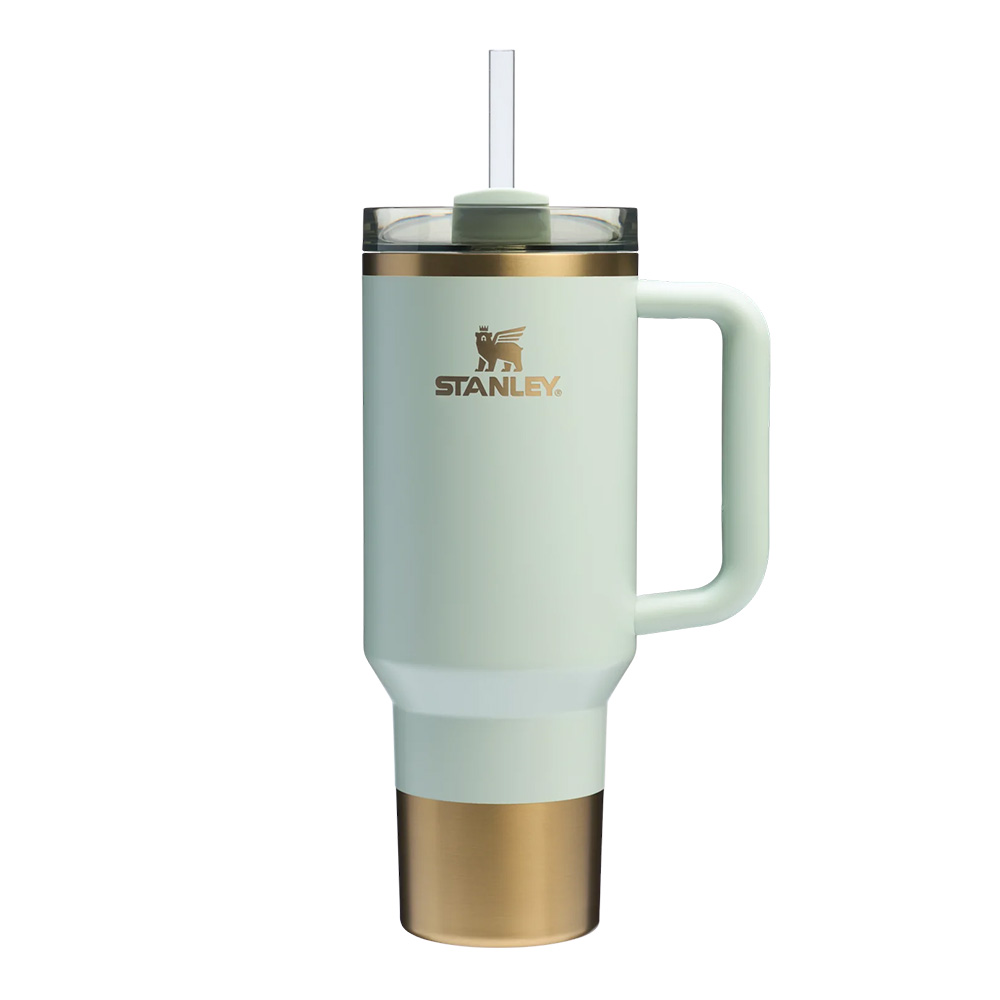 Termo 887 ml quencher h2.0 flowstate tumbler dorado/verde